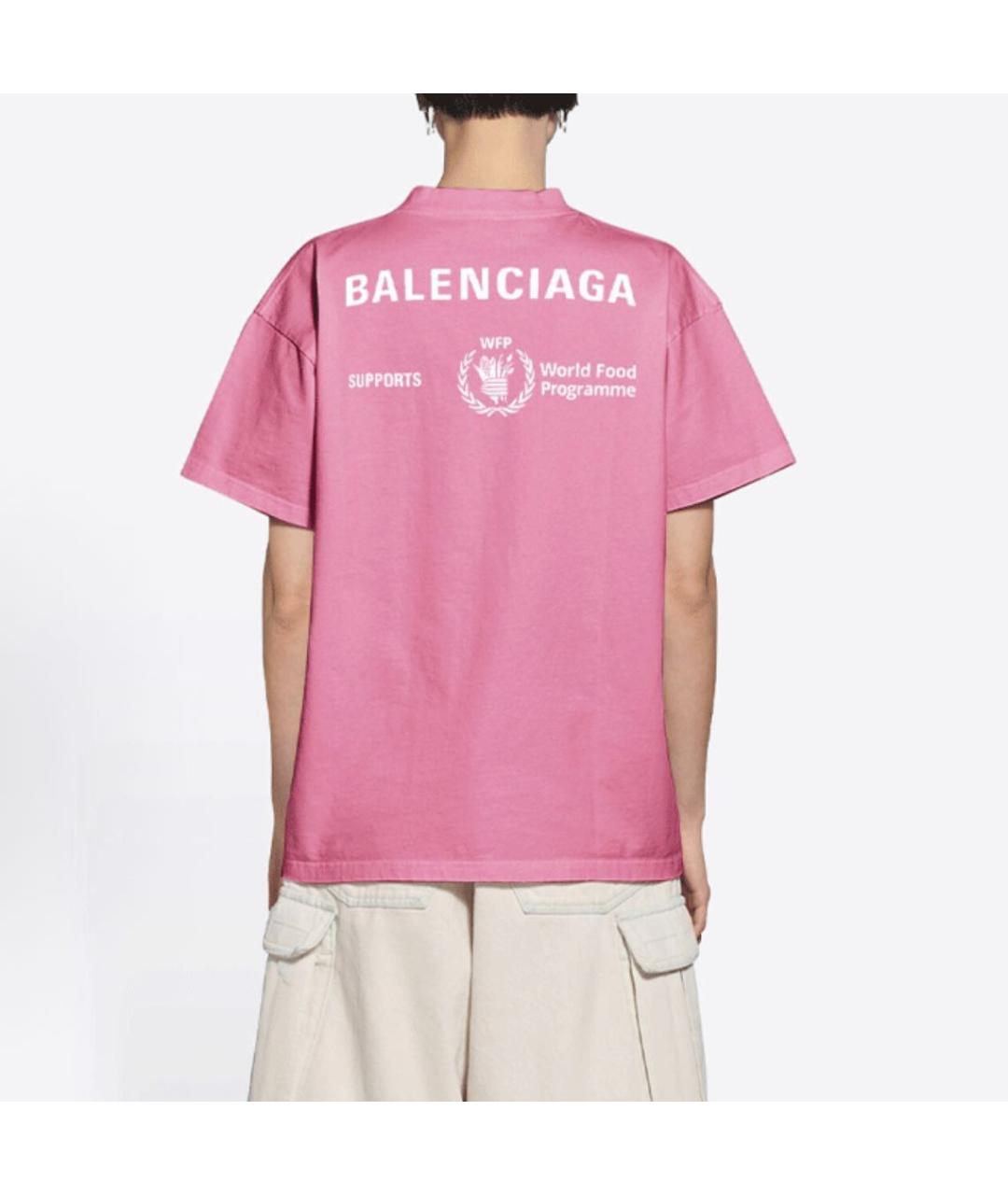 BALENCIAGA Розовая футболка, фото 5