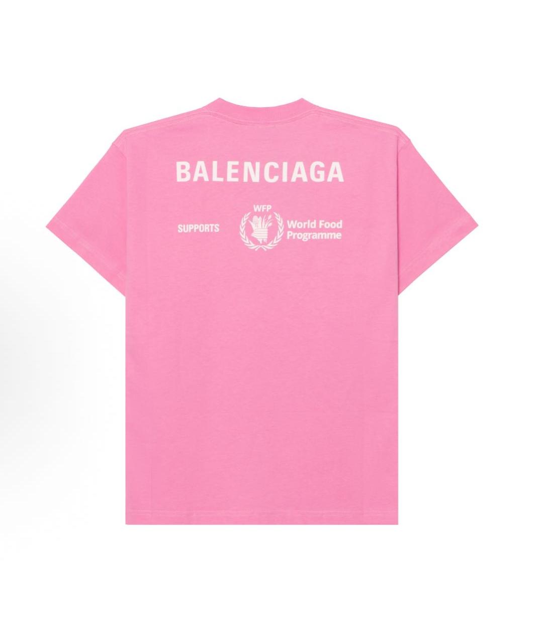 BALENCIAGA Розовая футболка, фото 2