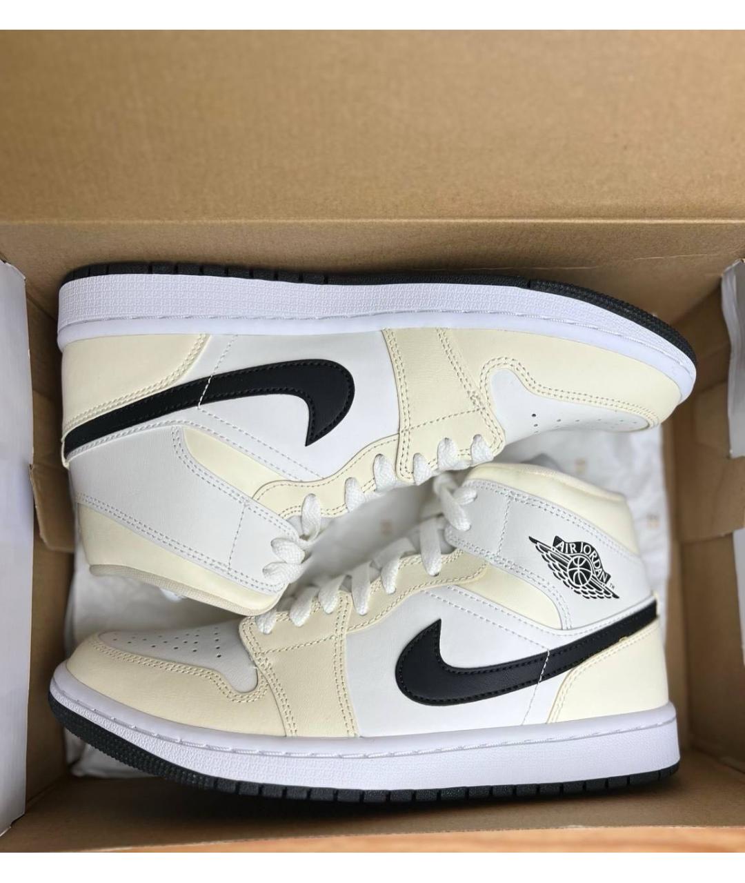 NIKE Белые кожаные кроссовки, фото 5