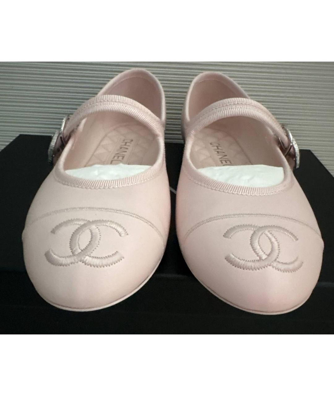 CHANEL Розовые кожаные балетки, фото 2