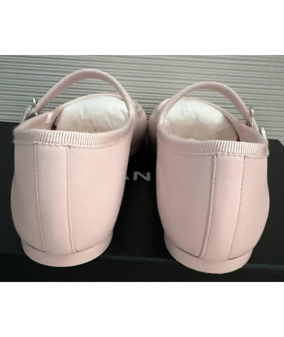 CHANEL Розовые кожаные балетки, фото 4