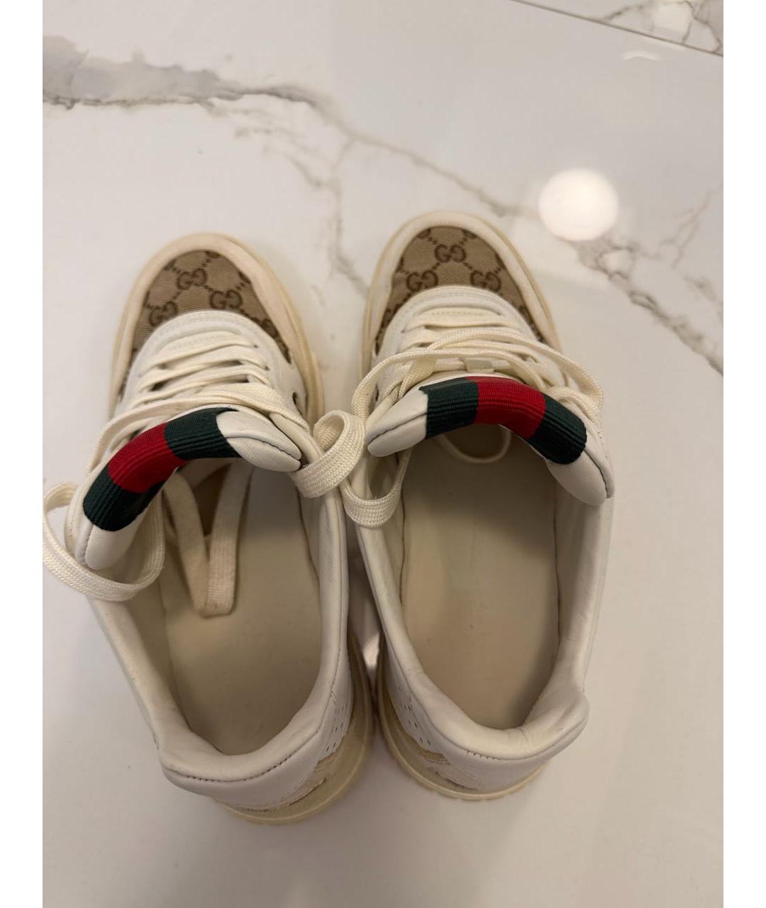GUCCI Бежевые кеды, фото 3