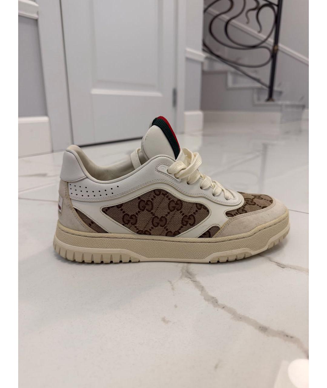 GUCCI Бежевые кеды, фото 7