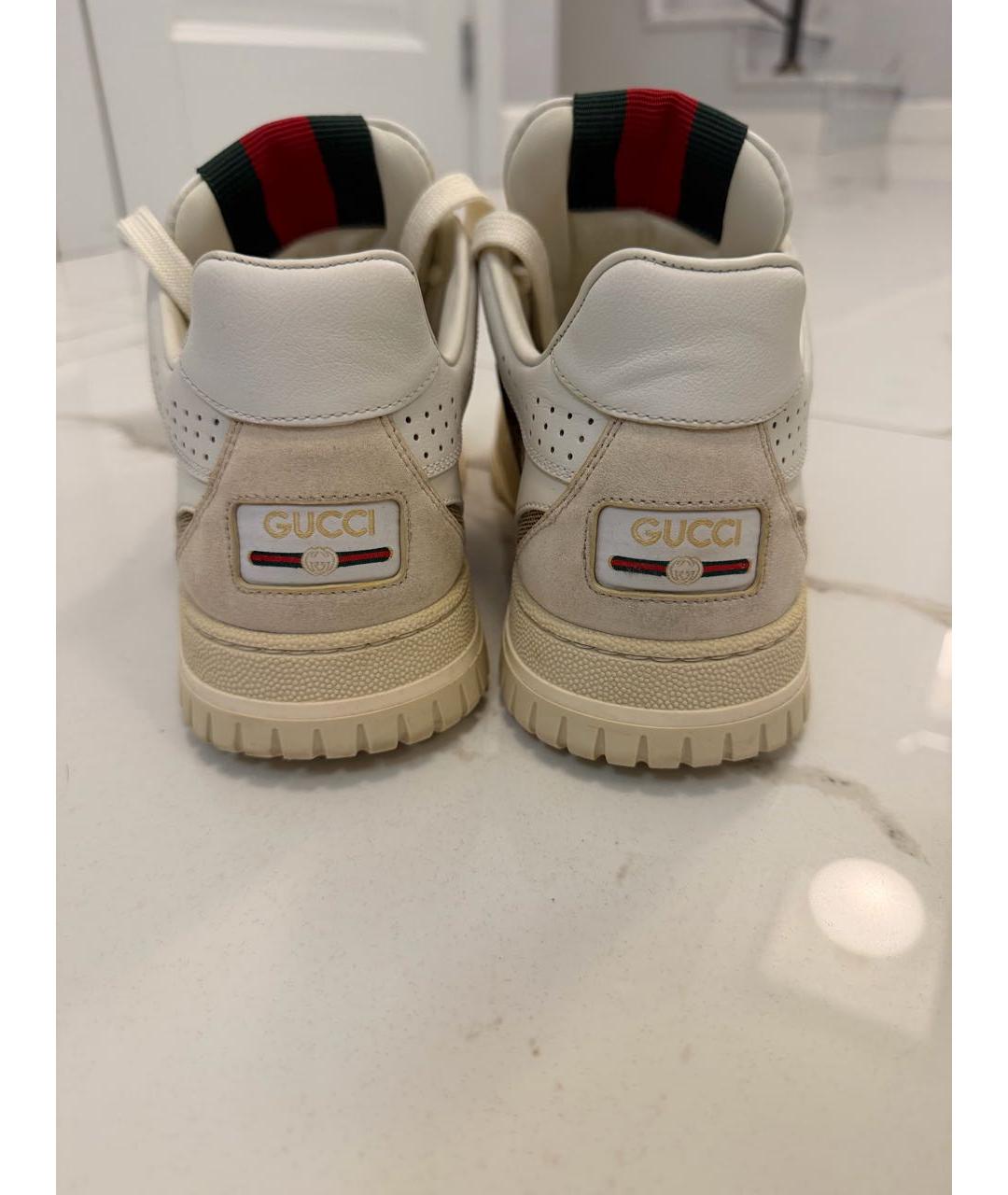 GUCCI Бежевые кеды, фото 4