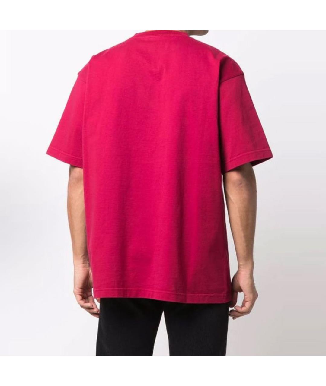 BALENCIAGA Красная хлопковая футболка, фото 5