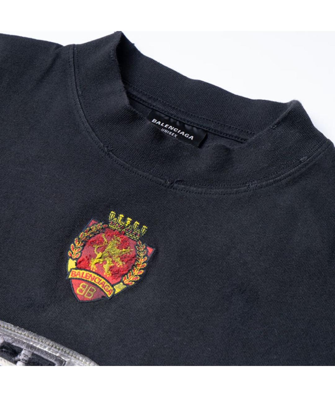 BALENCIAGA Черная футболка, фото 3