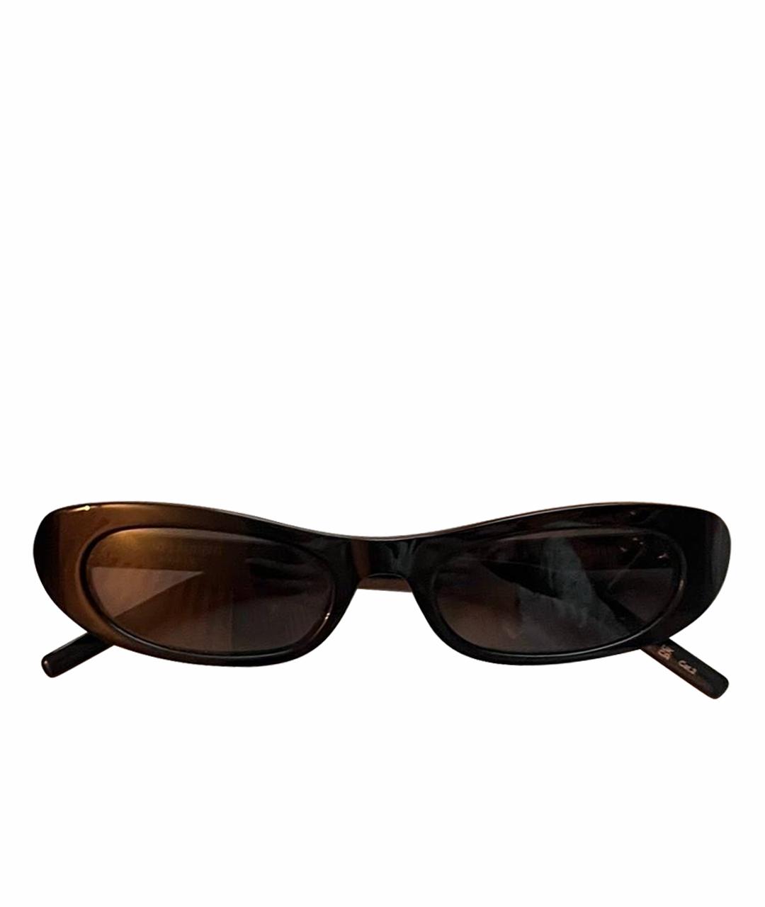 SAINT LAURENT Черные пластиковые солнцезащитные очки, фото 1