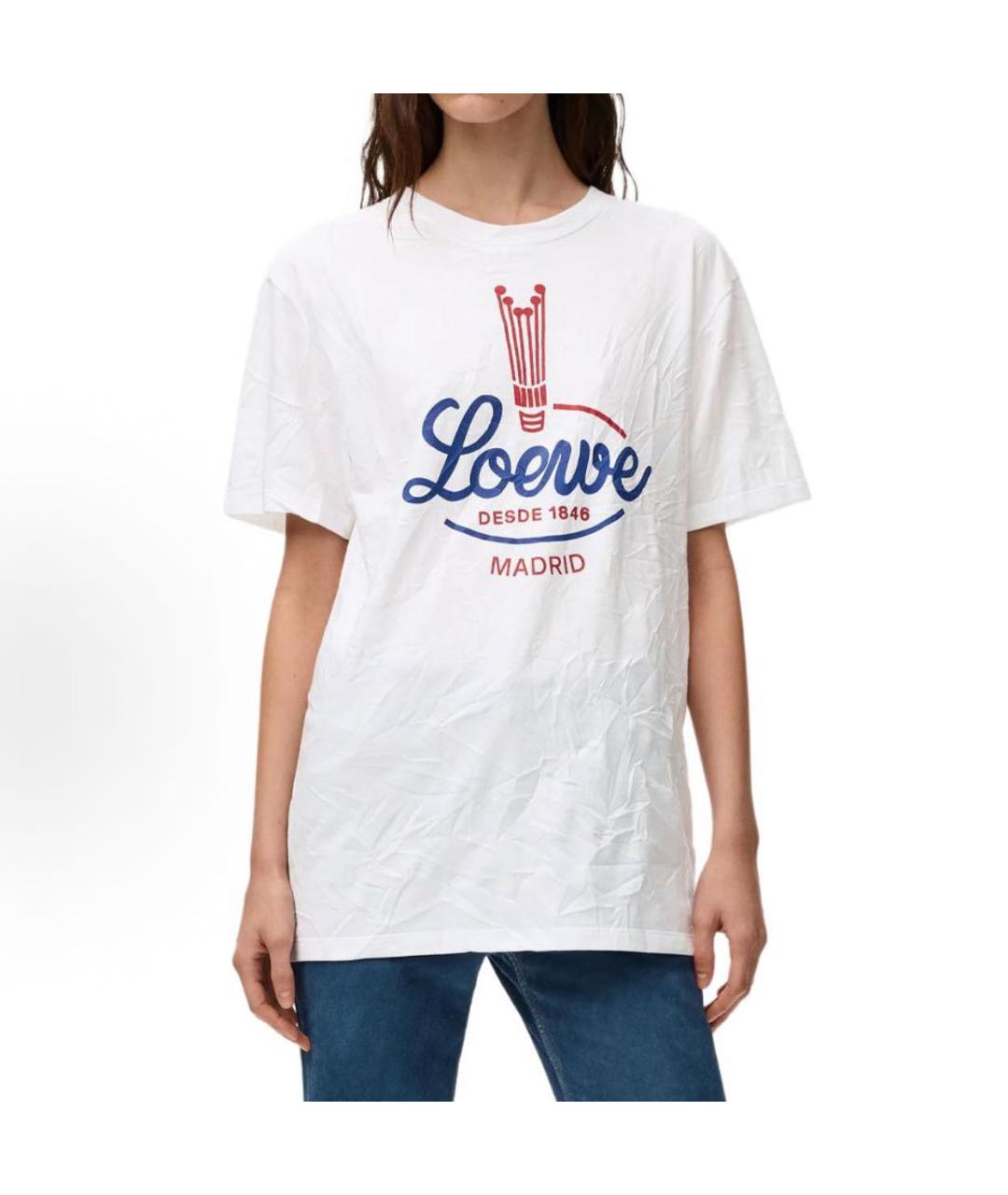 LOEWE Белая футболка, фото 2