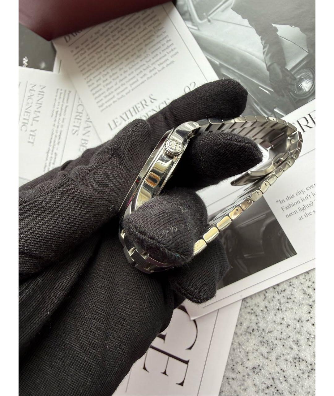 GUCCI Серебряные стальные часы, фото 3