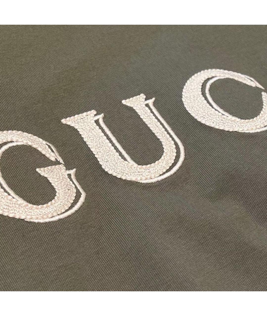 GUCCI Хаки футболка, фото 8