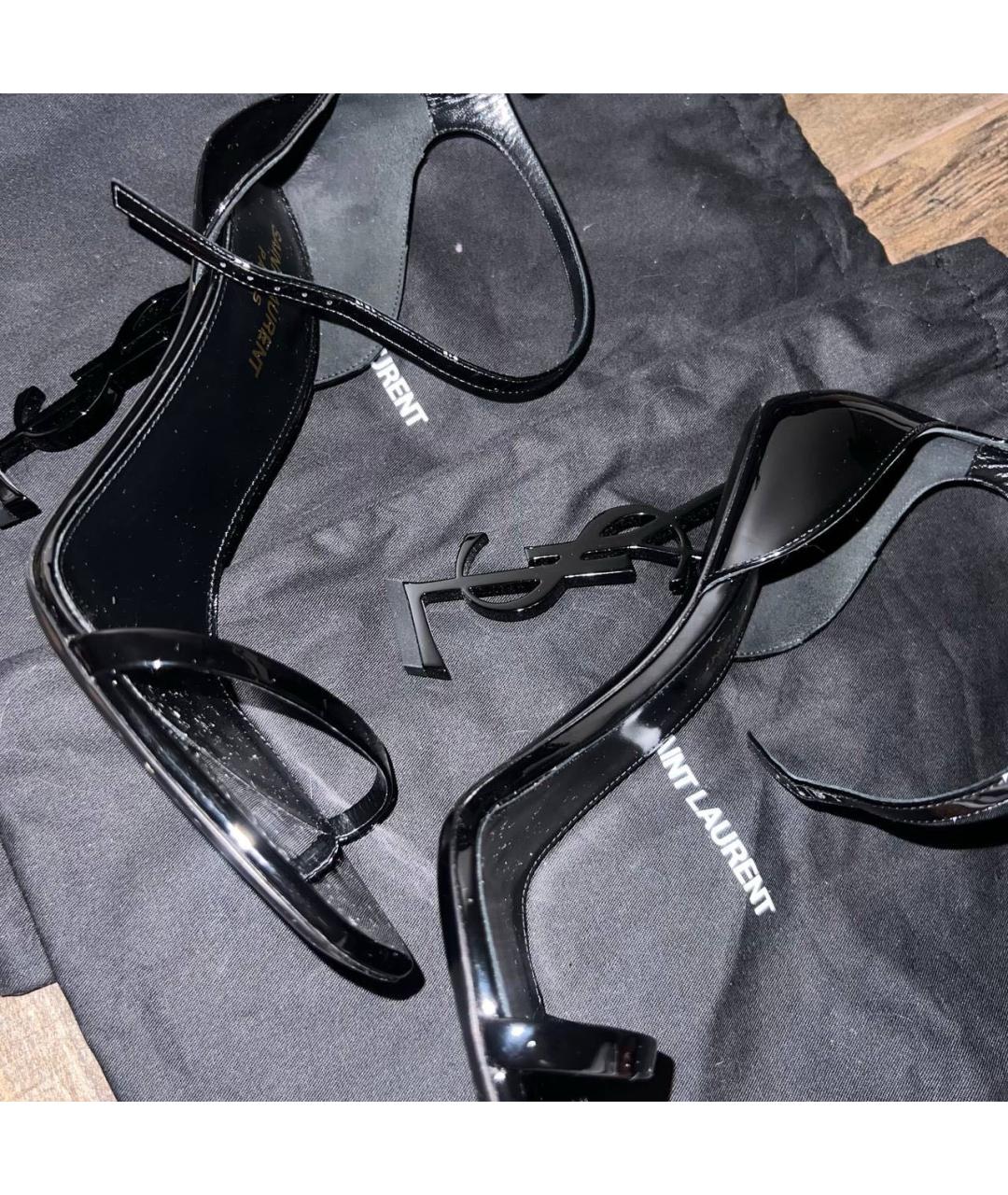 SAINT LAURENT Черные туфли из лакированной кожи, фото 7