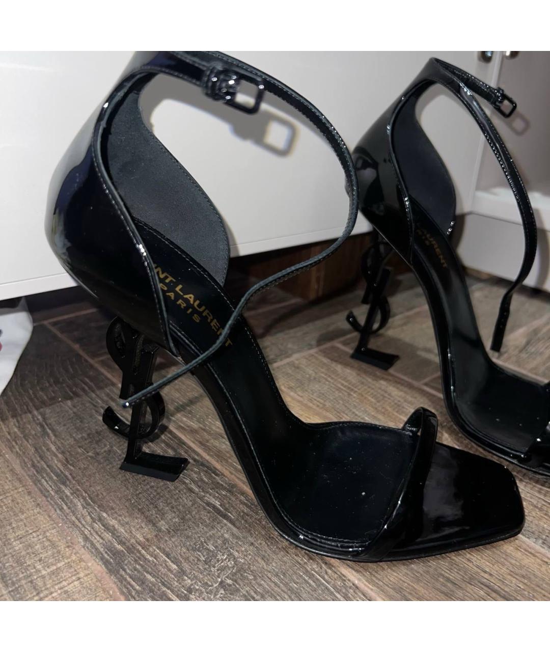 SAINT LAURENT Черные туфли из лакированной кожи, фото 8
