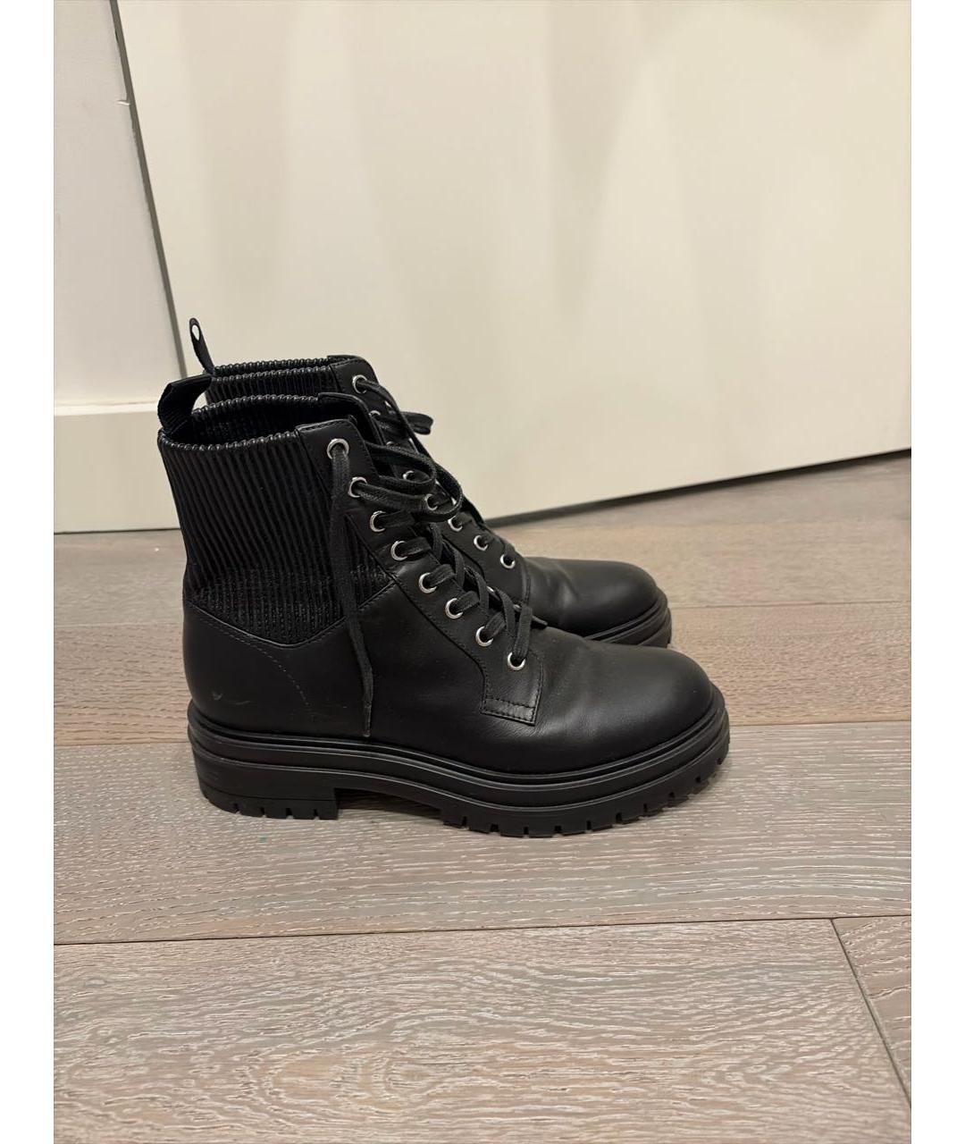 GIANVITO ROSSI Черные кожаные ботинки, фото 3