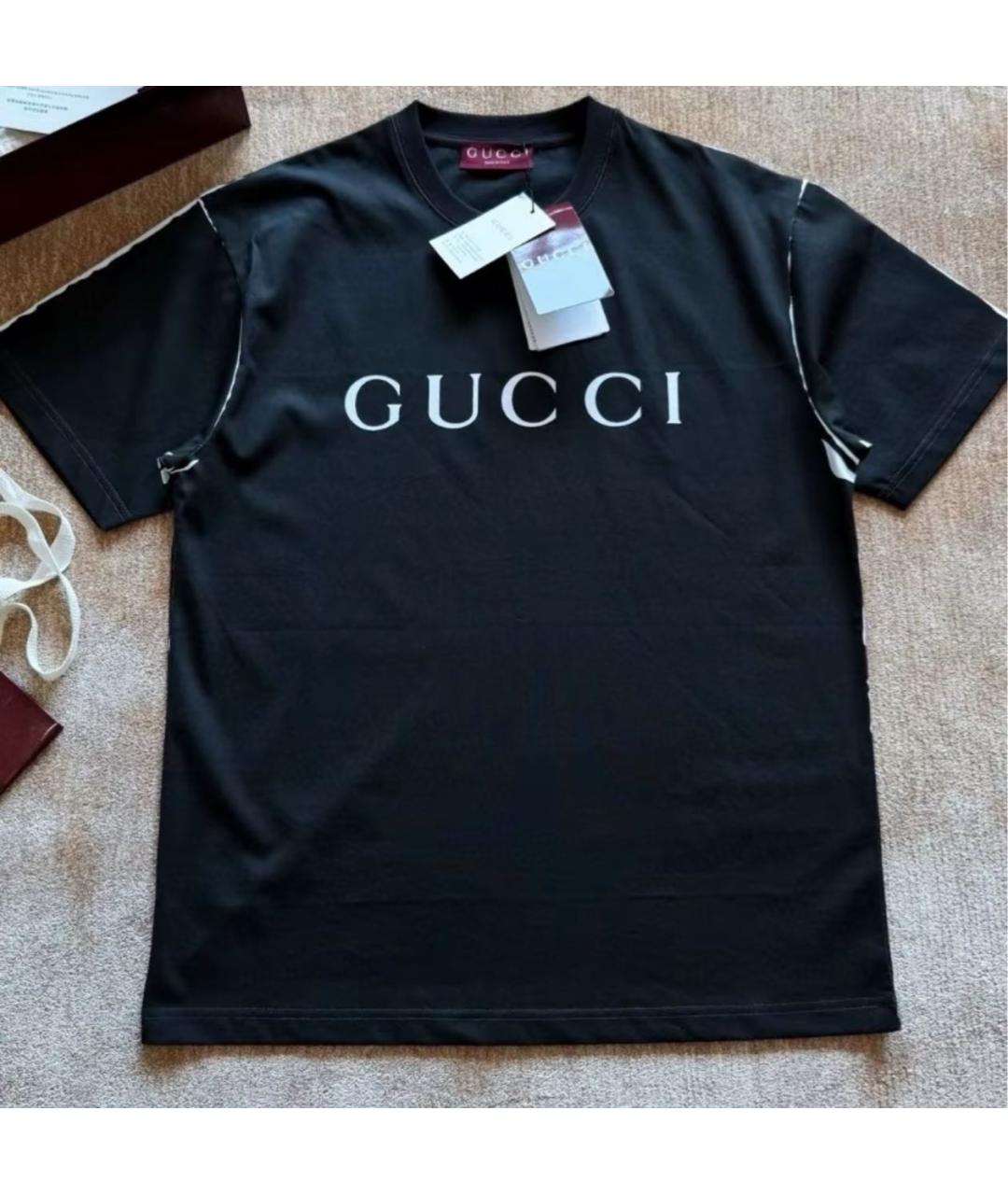 GUCCI Черная футболка, фото 5