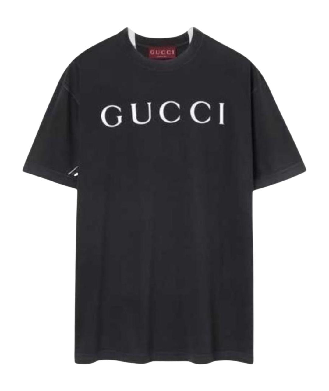GUCCI Черная футболка, фото 1