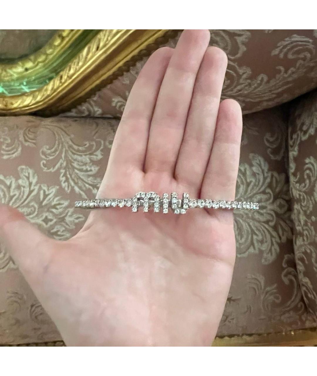 MIU MIU Серебряный чокер, фото 3