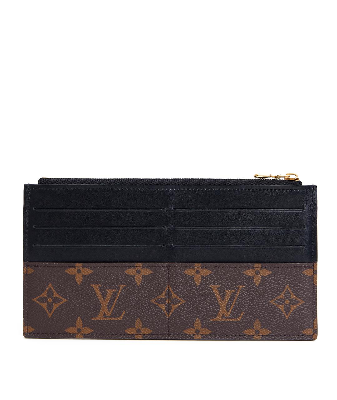 LOUIS VUITTON Коричневый кожаный кошелек, фото 2