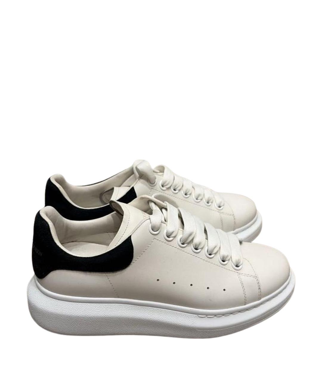 ALEXANDER MCQUEEN Белые кожаные кеды, фото 1