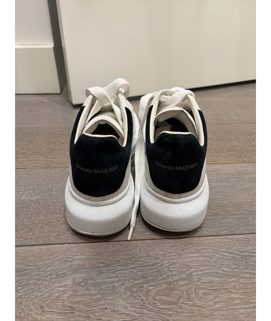 ALEXANDER MCQUEEN Белые кожаные кеды, фото 4