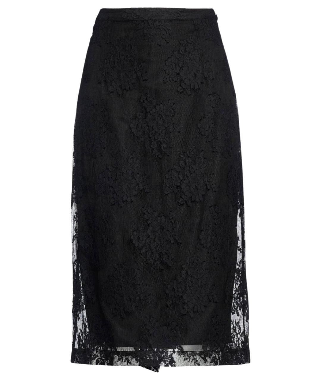 DOLCE&GABBANA Черная хлопковая юбка миди, фото 1