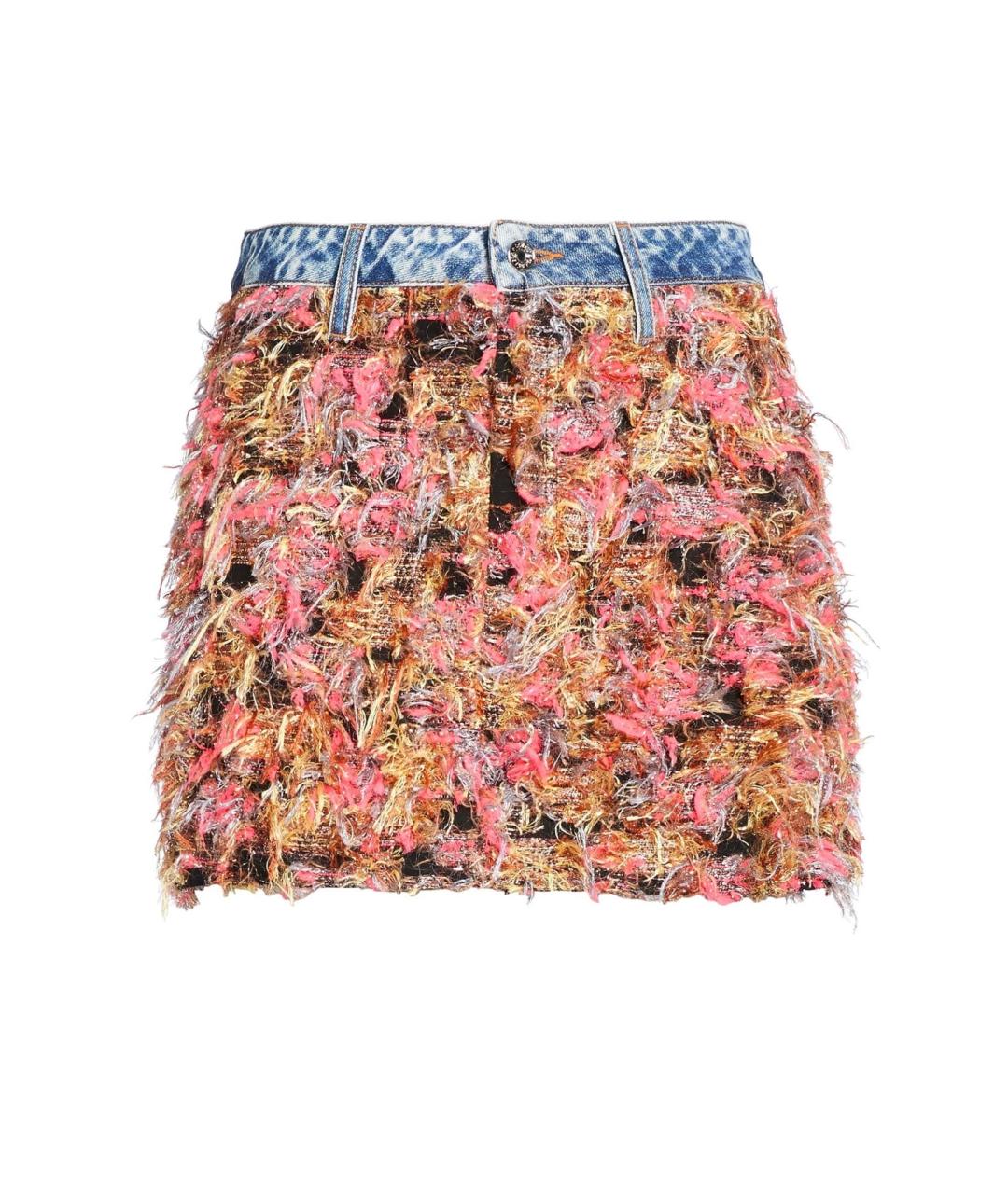 DOLCE&GABBANA Мульти вискозная юбка мини, фото 4