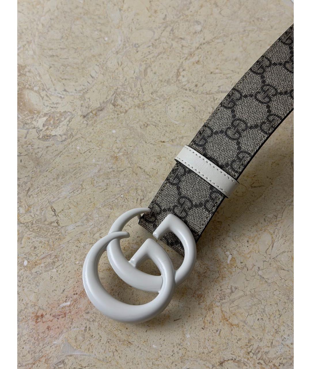 GUCCI Бежевый кожаный ремень, фото 2