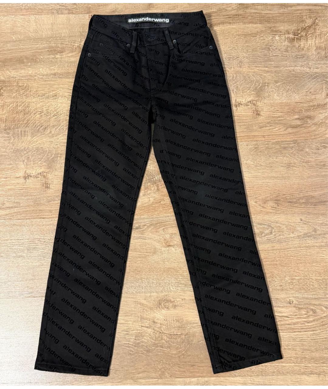 ALEXANDER WANG Черные хлопковые прямые джинсы, фото 6