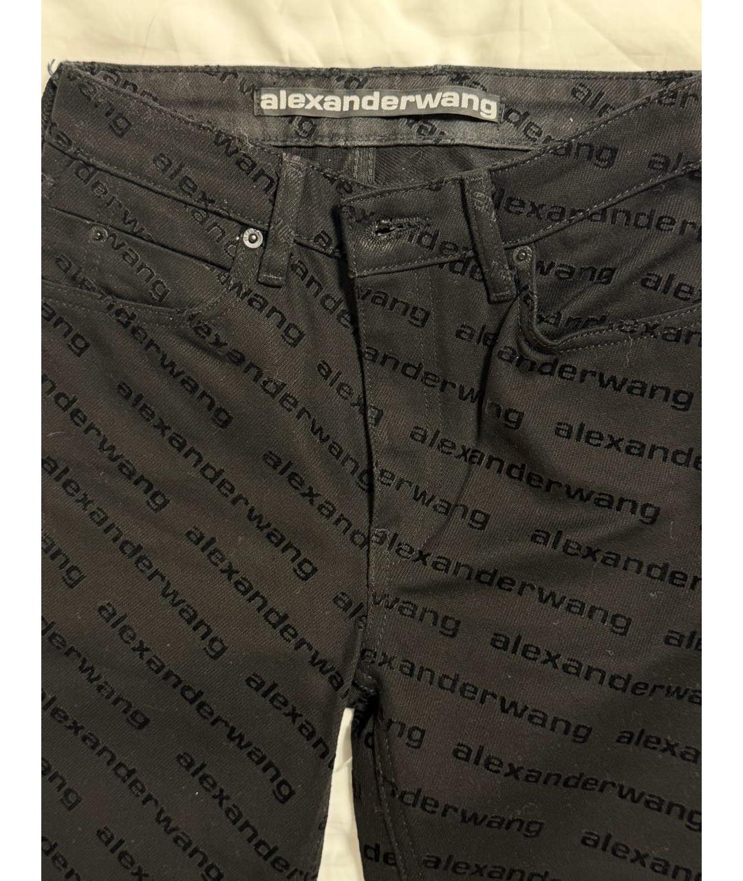 ALEXANDER WANG Черные хлопковые прямые джинсы, фото 3