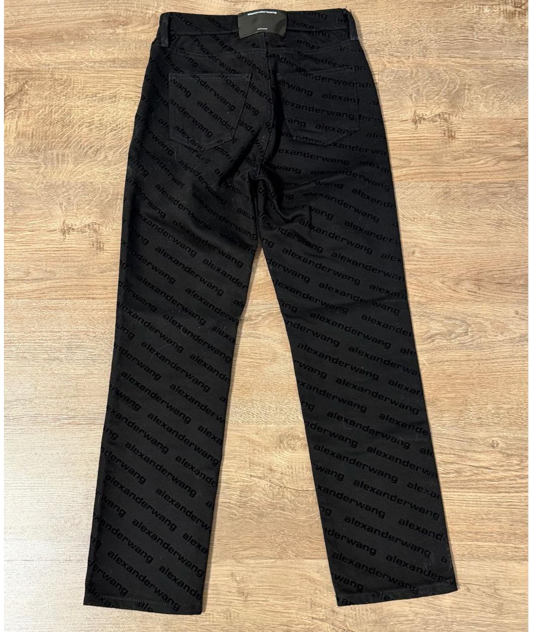 ALEXANDER WANG Черные хлопковые прямые джинсы, фото 2