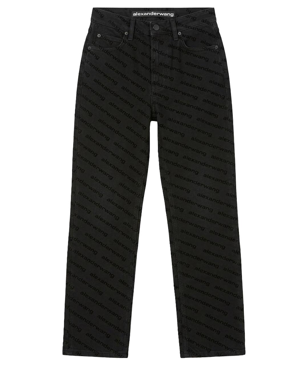 ALEXANDER WANG Черные хлопковые прямые джинсы, фото 1
