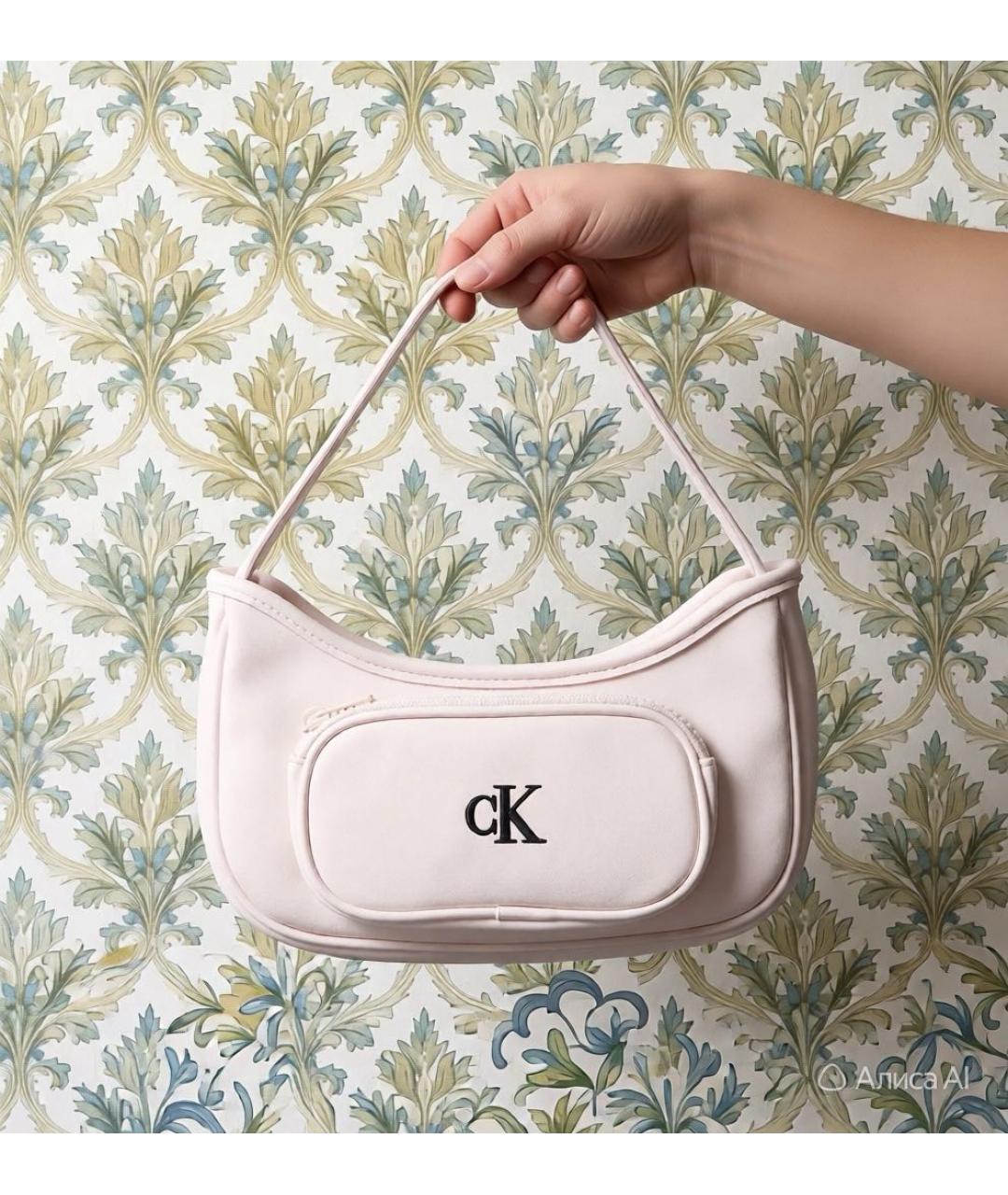 CALVIN KLEIN Розовая сумка с короткими ручками из искусственной кожи, фото 3