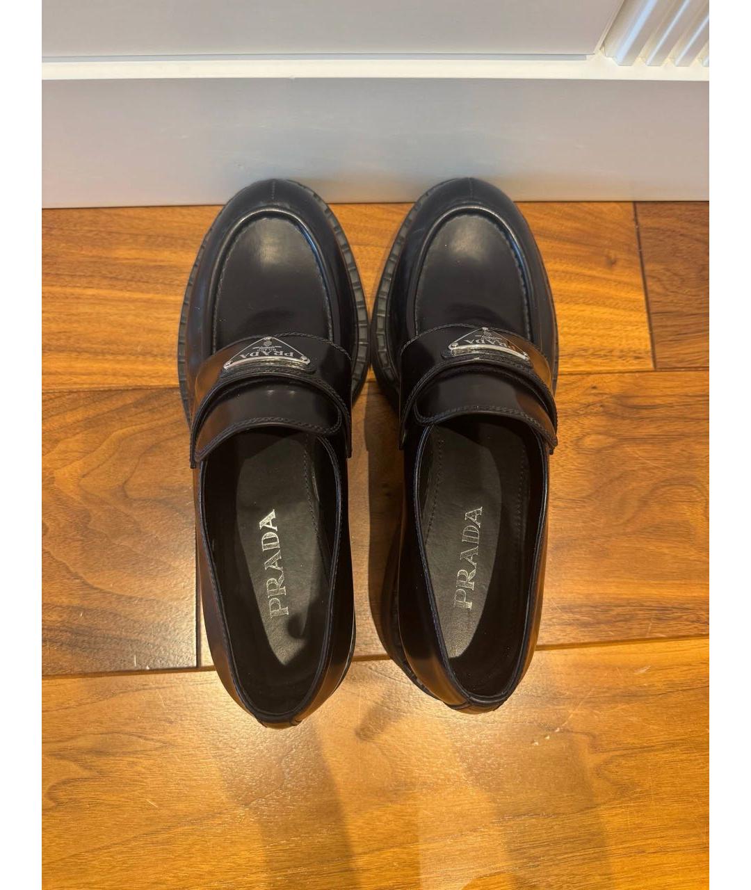 PRADA Черные кожаные лоферы, фото 3