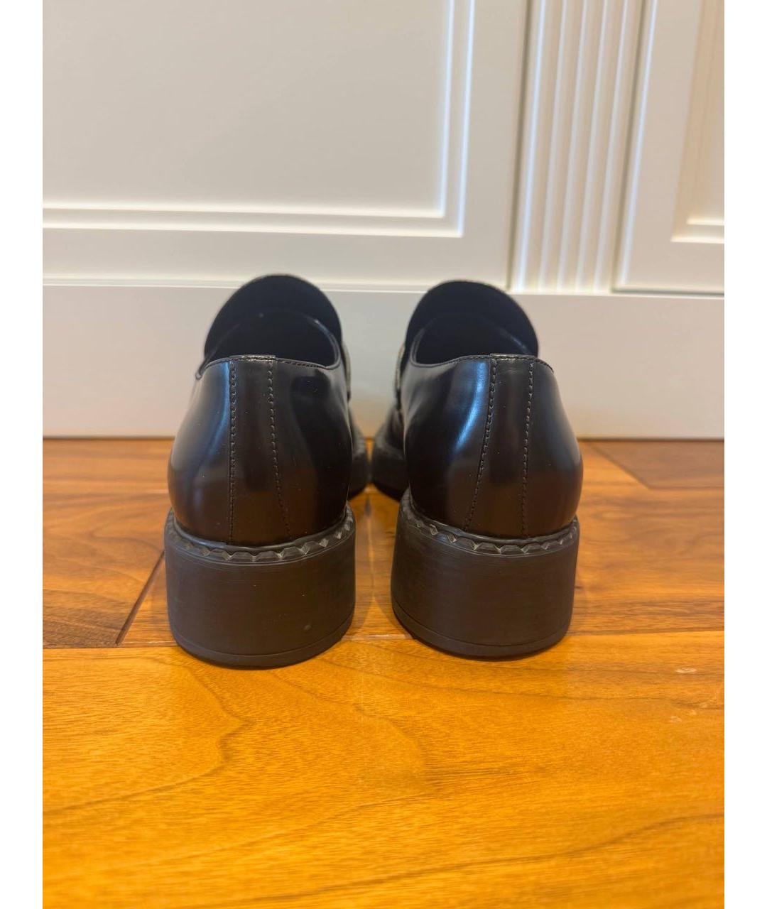 PRADA Черные кожаные лоферы, фото 4