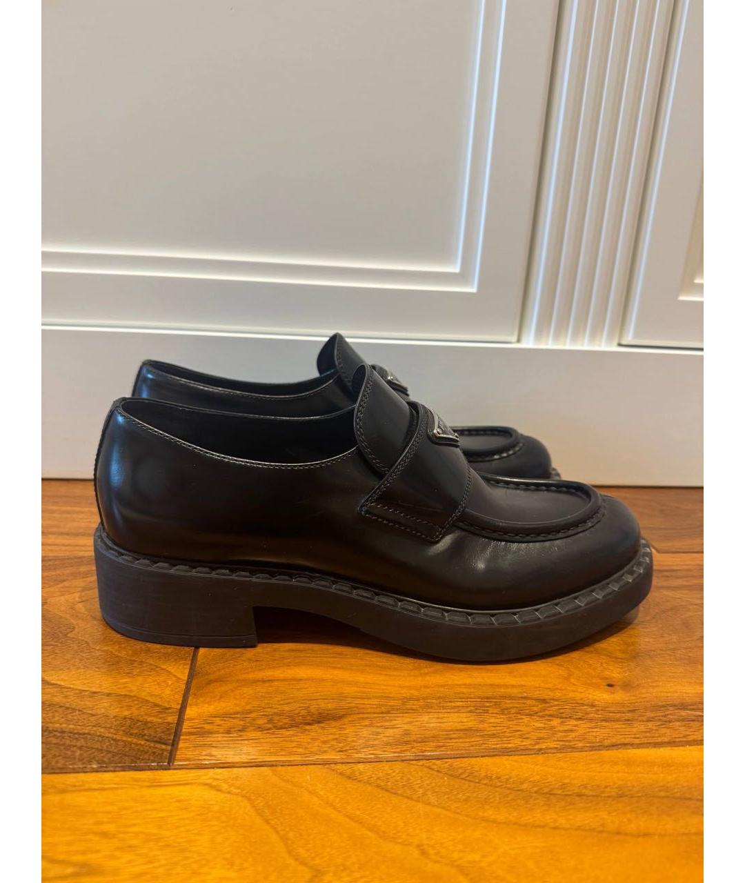 PRADA Черные кожаные лоферы, фото 7