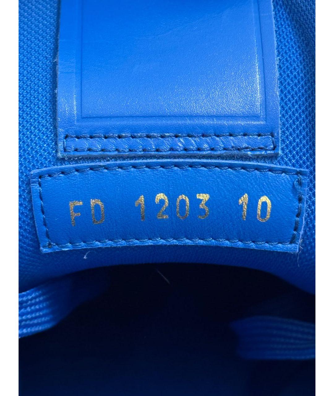 LOUIS VUITTON Синие кожаные низкие кроссовки / кеды, фото 6