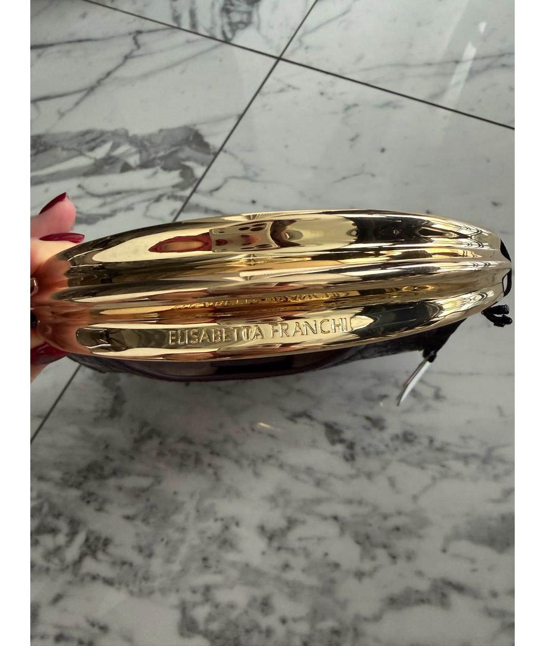 ELISABETTA FRANCHI Бордовая сумка с короткими ручками из искусственной кожи, фото 5