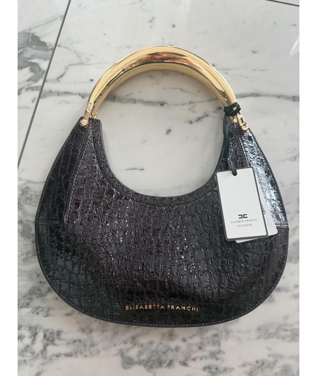 ELISABETTA FRANCHI Бордовая сумка с короткими ручками из искусственной кожи, фото 2