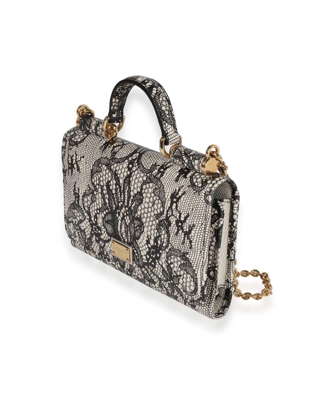 DOLCE&GABBANA Бежевая кожаная сумка через плечо, фото 3