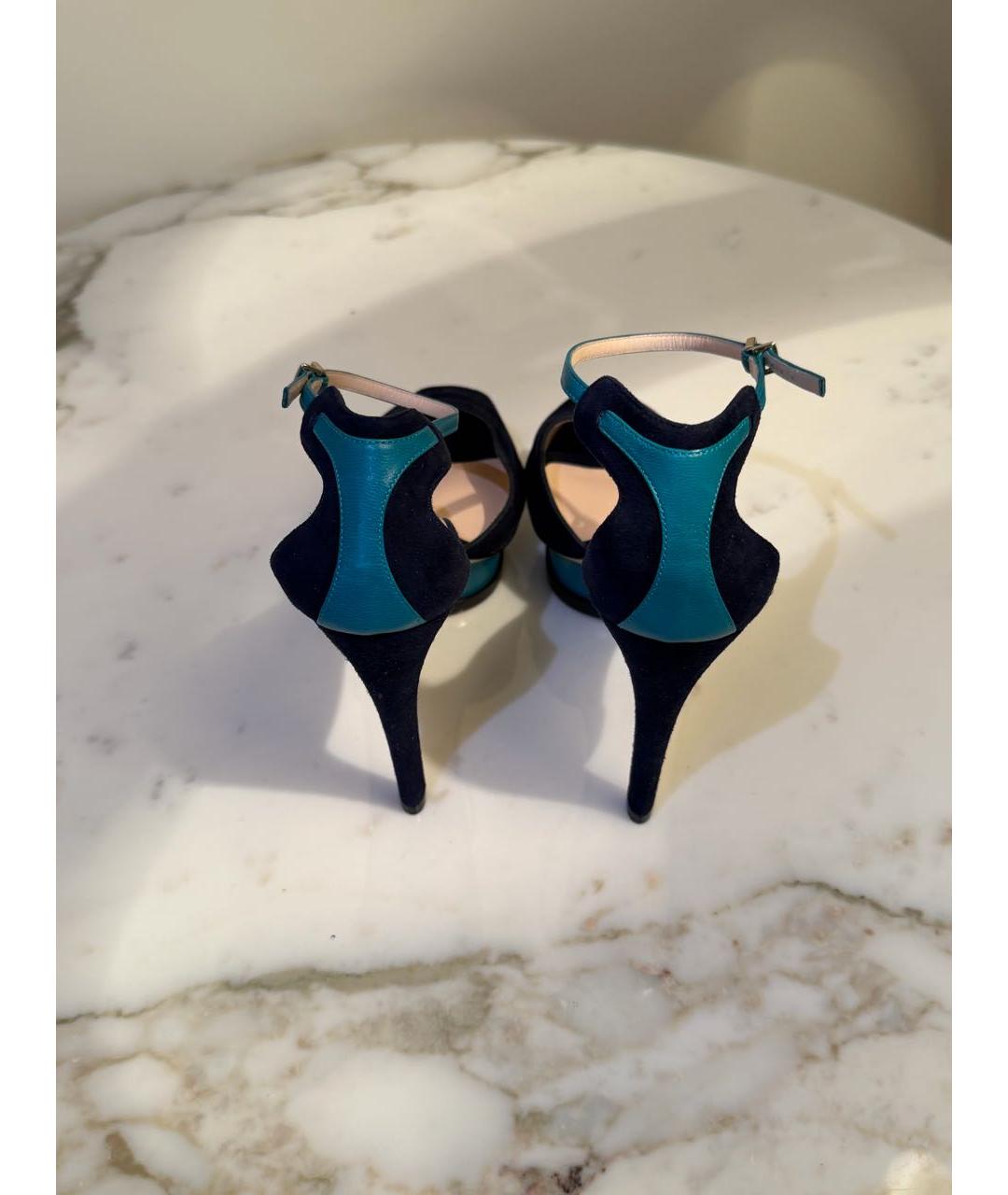 GIORGIO ARMANI Мульти нубуковые туфли, фото 3