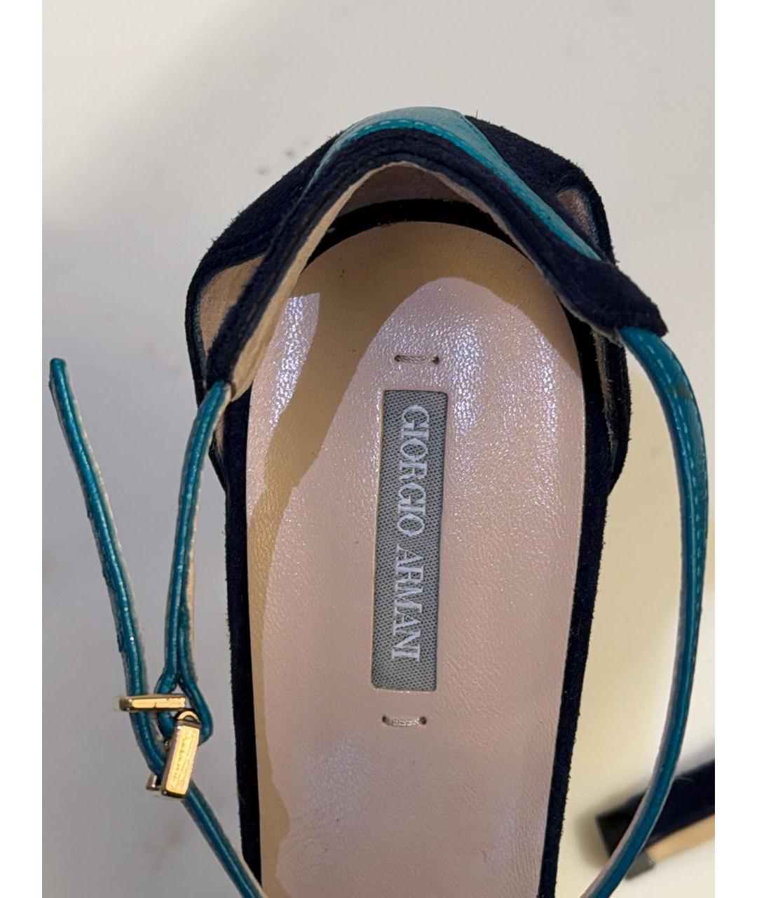 GIORGIO ARMANI Мульти нубуковые туфли, фото 4