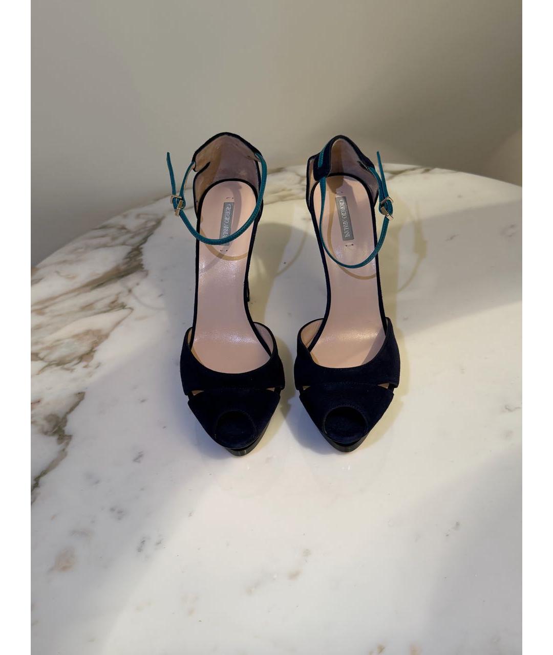 GIORGIO ARMANI Мульти нубуковые туфли, фото 2