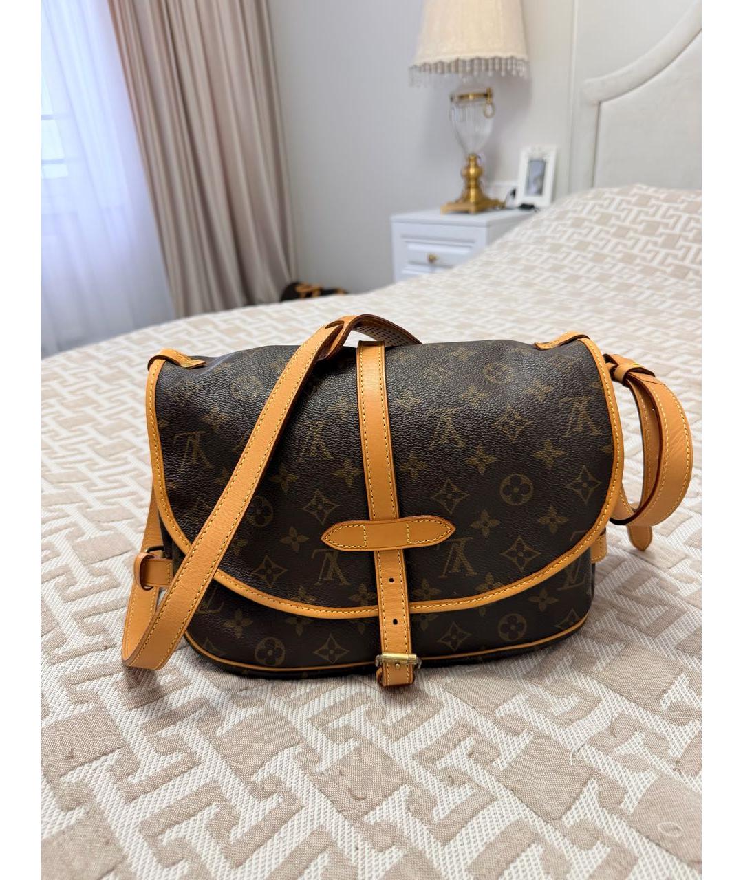 LOUIS VUITTON Коричневая сумка через плечо, фото 3