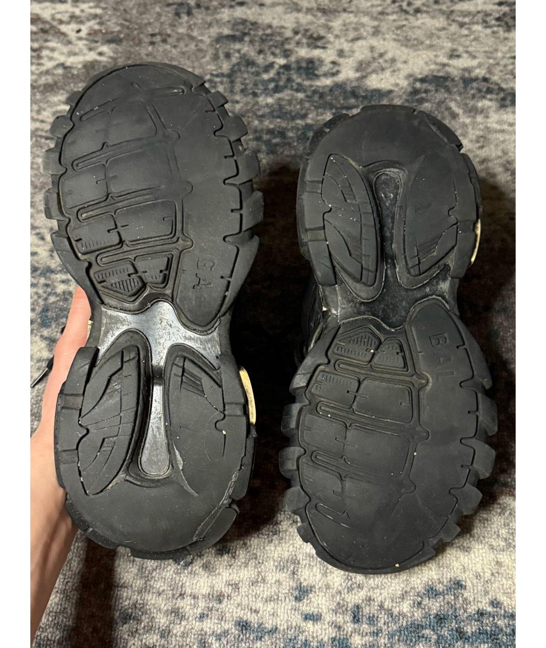 BALENCIAGA Черные низкие кроссовки / кеды, фото 4