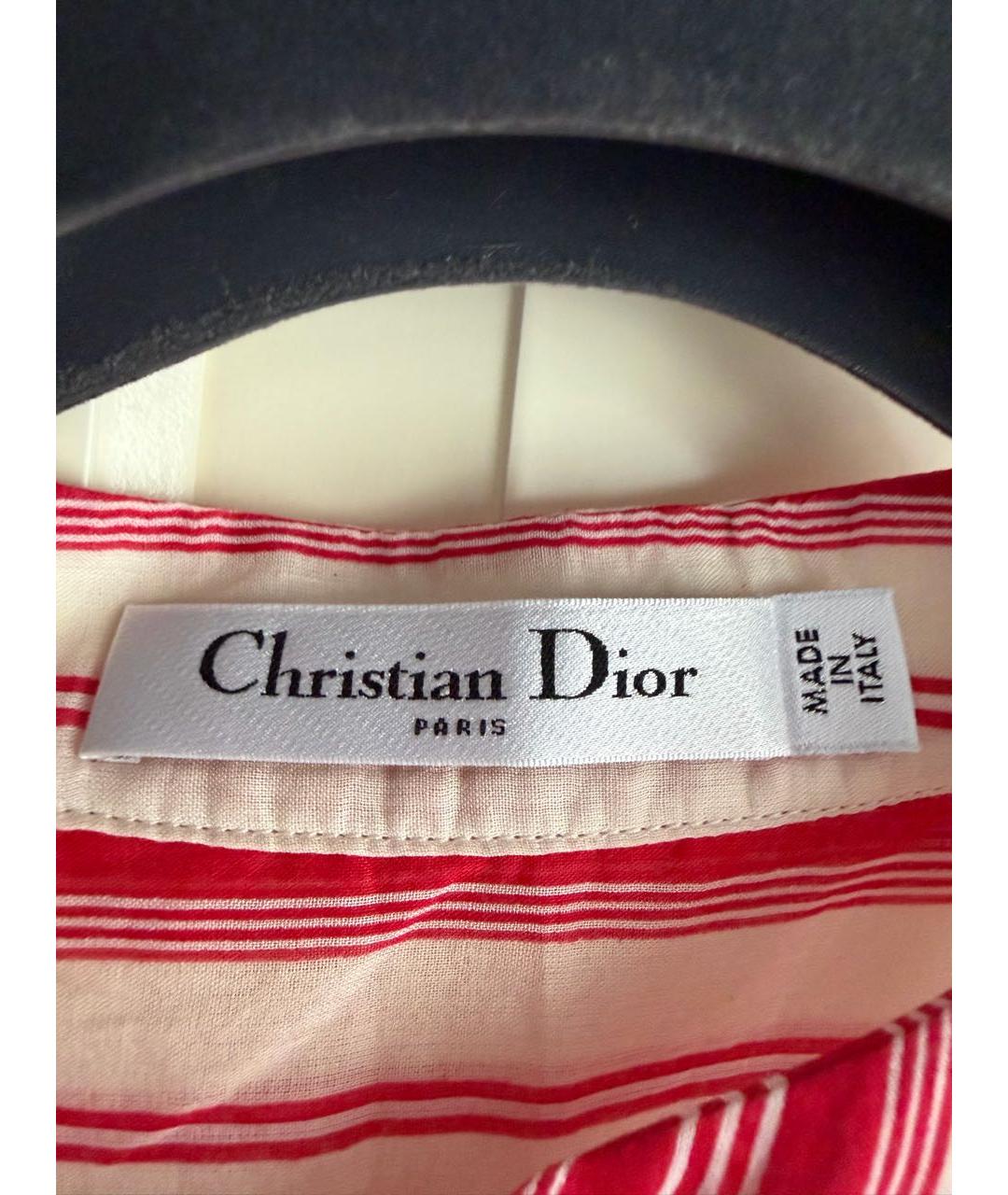 CHRISTIAN DIOR Красная хлопковая рубашка, фото 3
