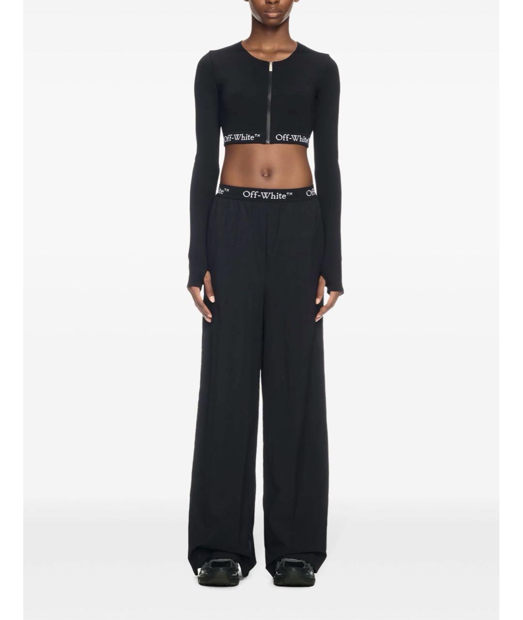 OFF-WHITE Черные брюки широкие, фото 2