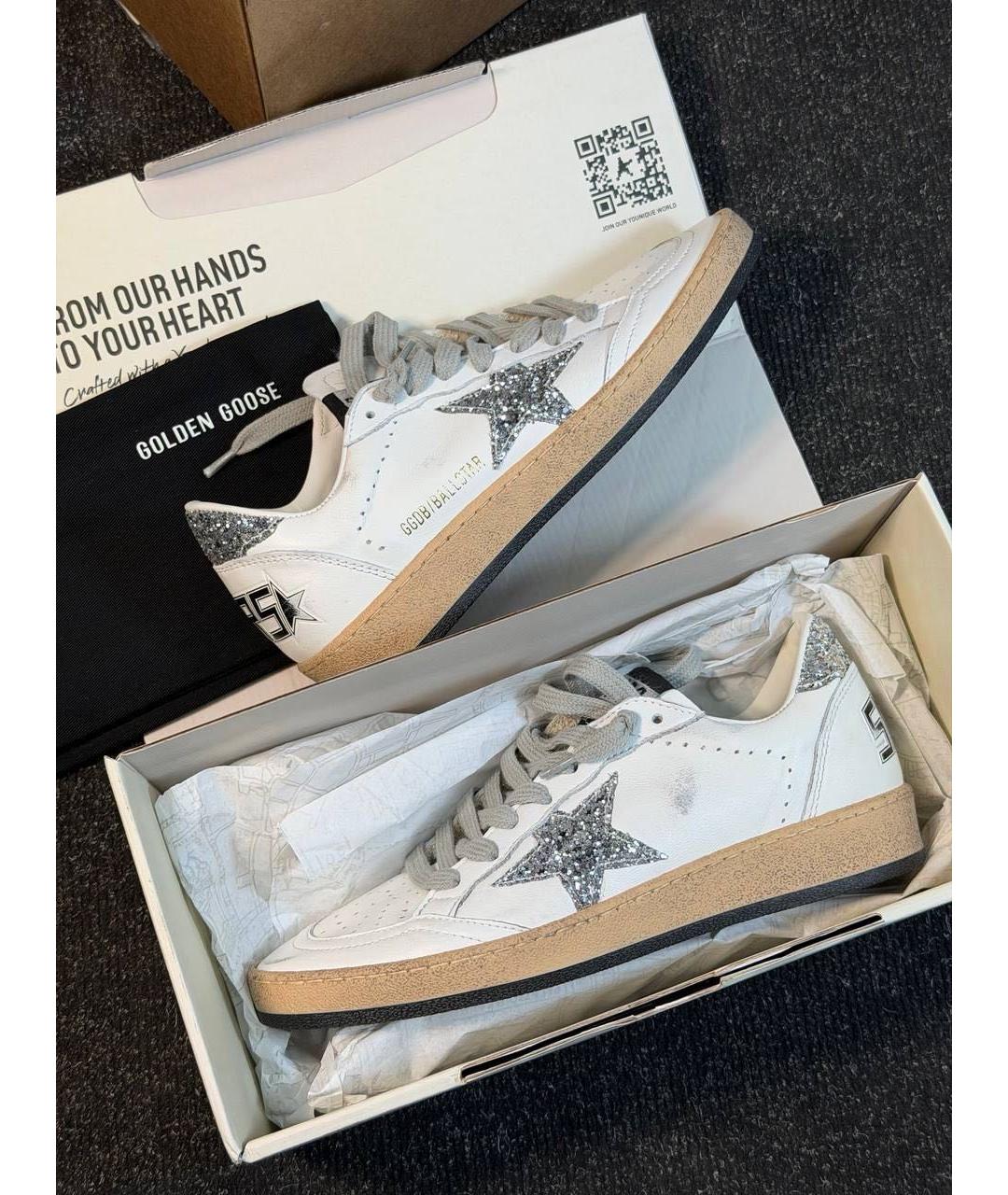 GOLDEN GOOSE DELUXE BRAND Белые кожаные кеды, фото 4