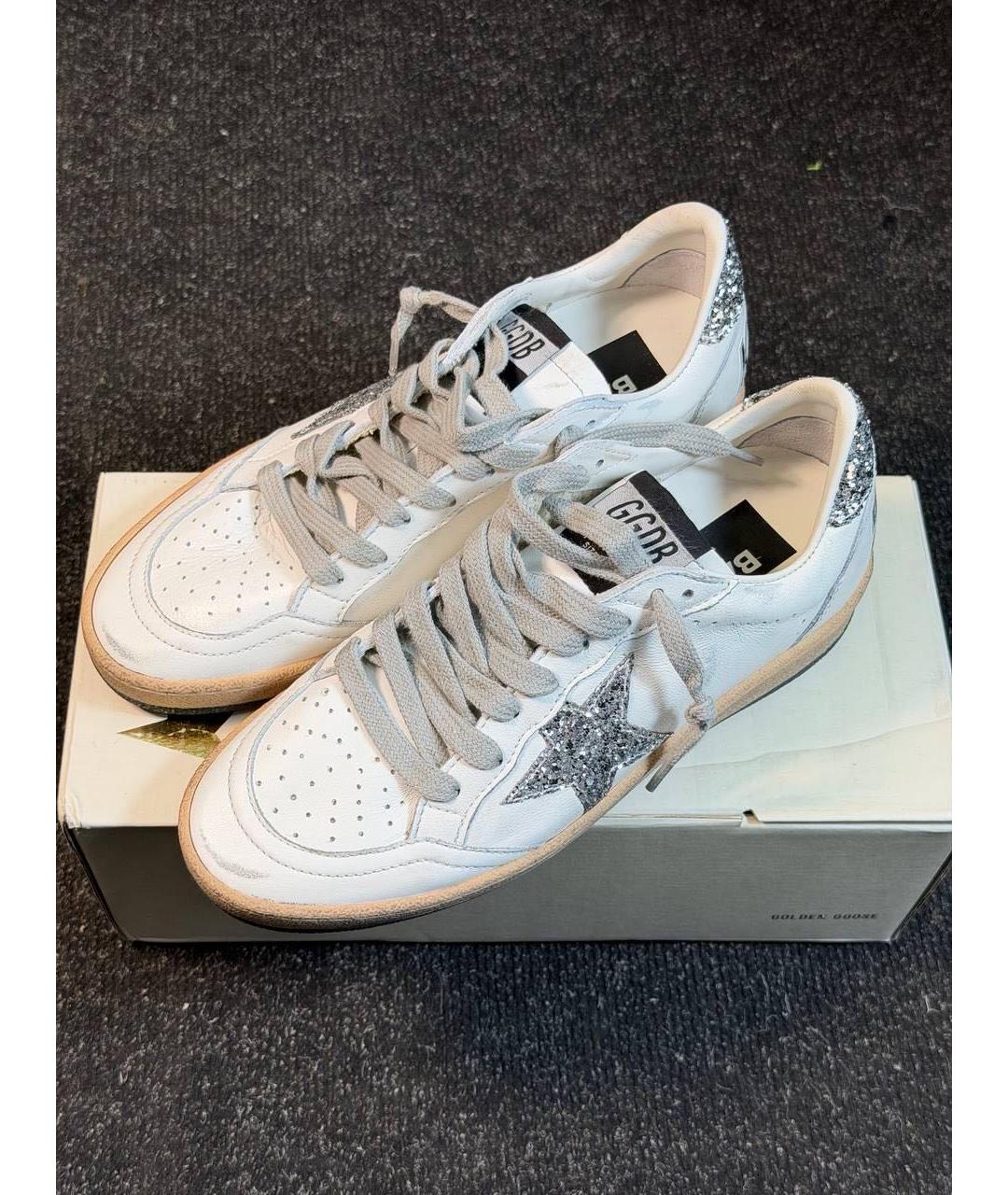 GOLDEN GOOSE DELUXE BRAND Белые кожаные кеды, фото 3