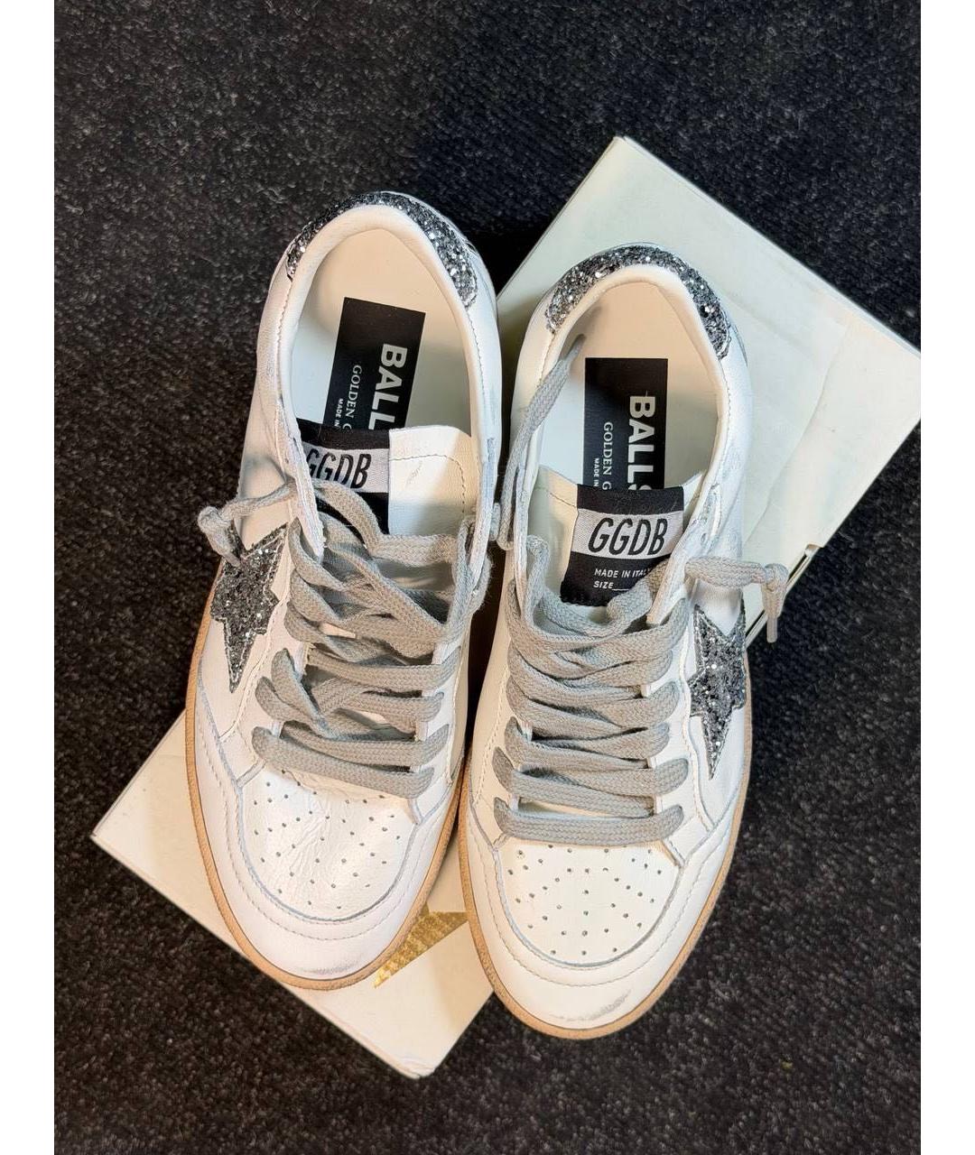 GOLDEN GOOSE DELUXE BRAND Белые кожаные кеды, фото 2