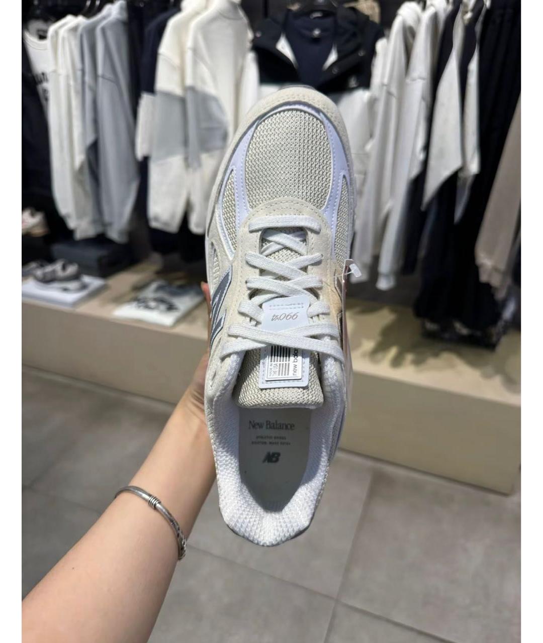 NEW BALANCE Бежевые замшевые низкие кроссовки / кеды, фото 3
