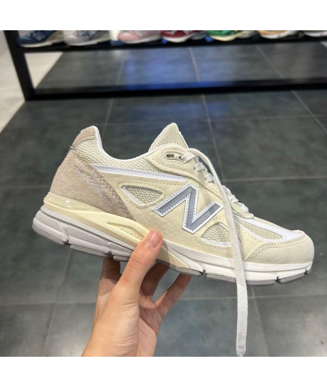 NEW BALANCE Бежевые замшевые низкие кроссовки / кеды, фото 6